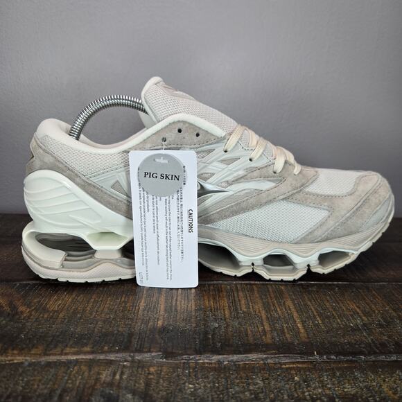 NEW Mizuno Wave Prophecy LS Mens Size 11 Shoe Desert Meditation Beige D1ga226201 - Picture 8 of 13